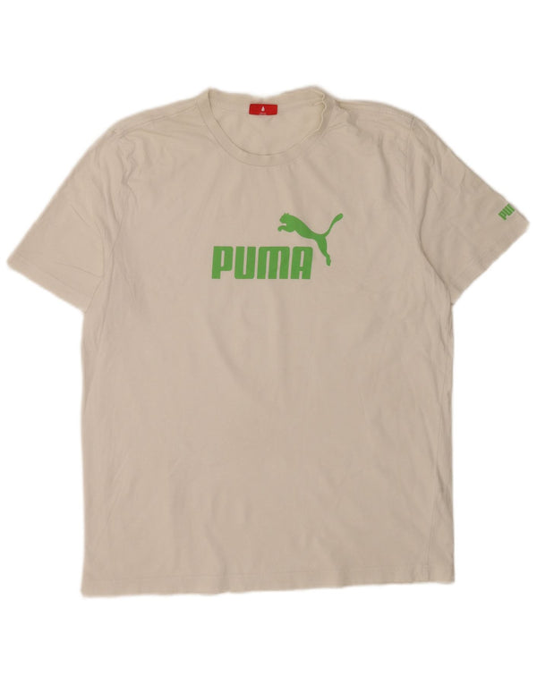 Мужская футболка с рисунком Puma, большая белая