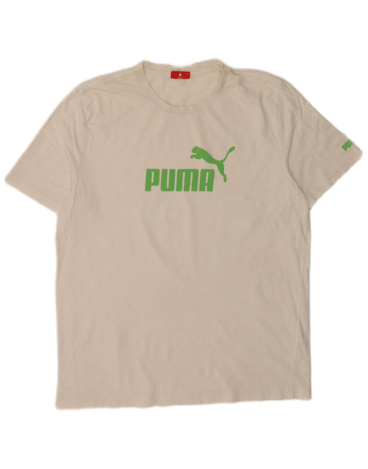 Мужская футболка с рисунком Puma, большая белая