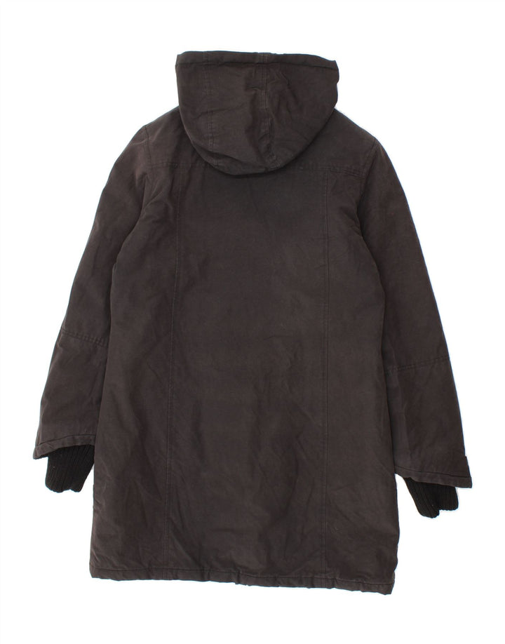 PHARD Womens Hooded Overcoat UK 14 Medium Black Vintage Phard and Second-Hand Phard from Messina Hembry 