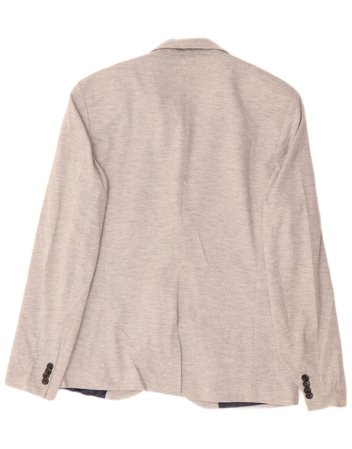 Мужской пиджак Zara на 2 пуговицах UK 42 XL, серый полиэстер