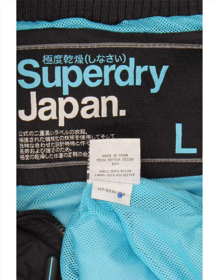 Мужская дождевик Superdry UK 40, большой черный нейлон