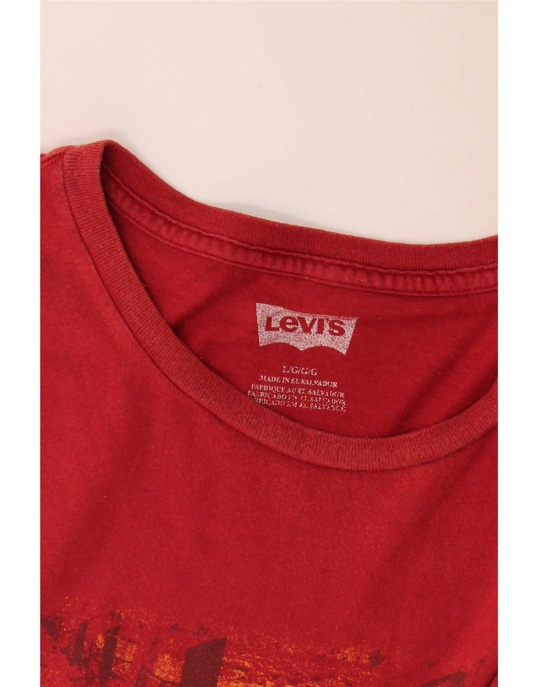 Мужская футболка с рисунком Levi's, большая красная