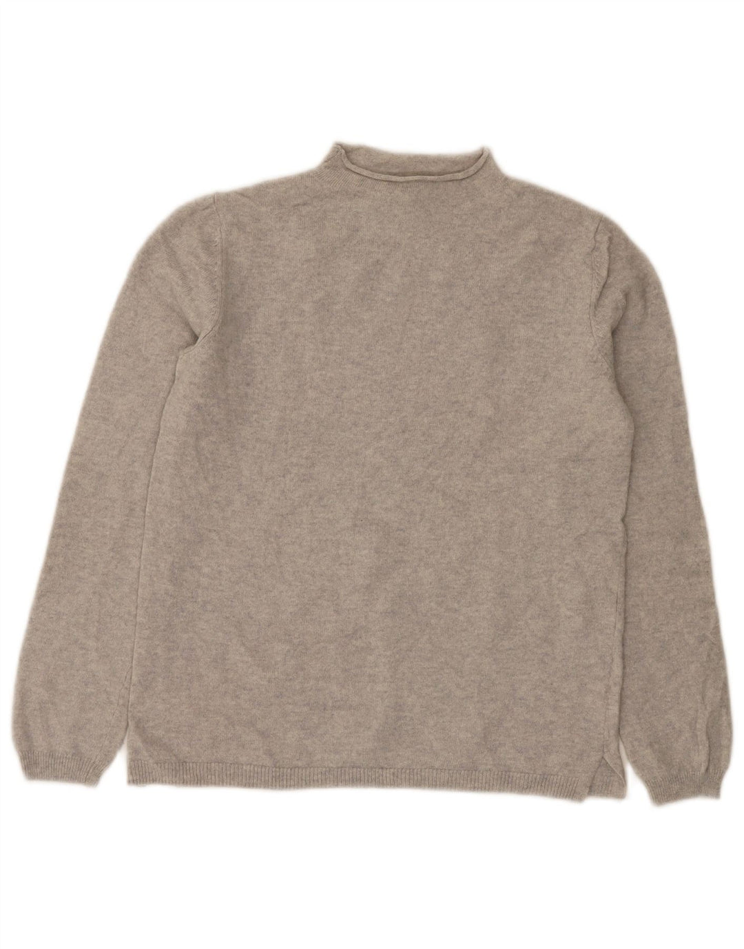 Женский джемпер с высоким воротником Massimo Dutti, размер UK 10, маленький, серый, шерсть