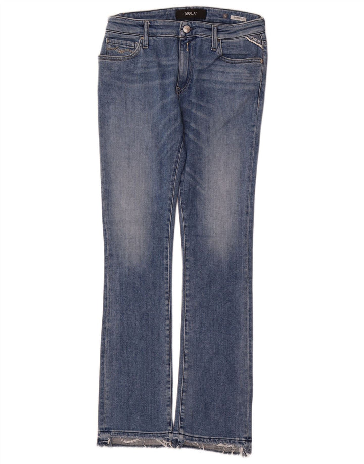 REPLAY Womens Bootcut Jeans W28 L30 Blue Cotton