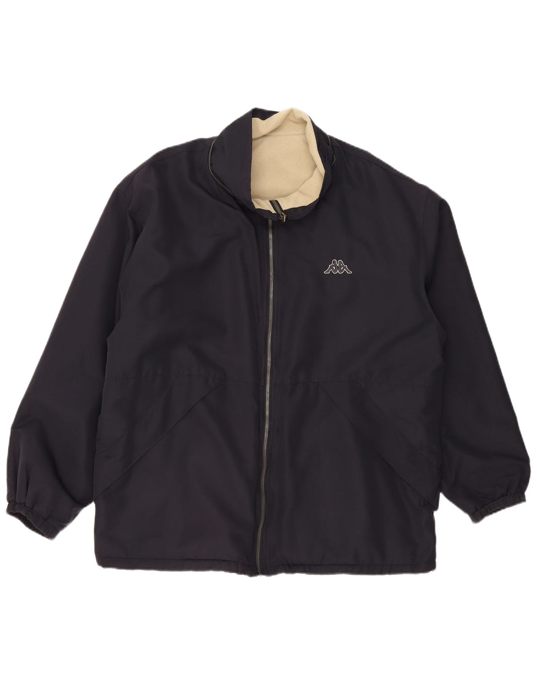 Мужская двусторонняя куртка KAPPA UK 40, большая, темно-синяя, полиэстер