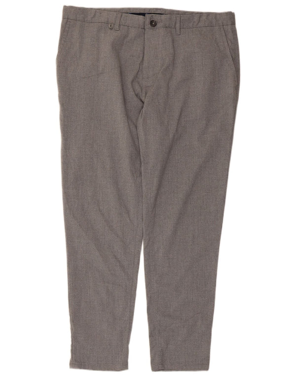Мужские узкие брюки-чиносы Zara EU 48 XL W38 L28, серый полиэстер