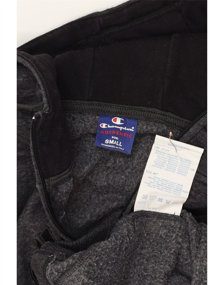 Мужской свитер с капюшоном и молнией CHAMPION, маленький серый хлопковый крапчатый свитер