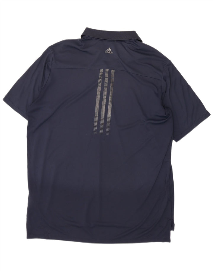 ADIDAS Mens Adizero Polo Shirt 2XL Navy Blue Polyester