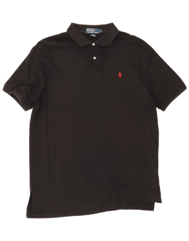 Мужская рубашка Polo Ralph Lauren, большая черная хлопковая