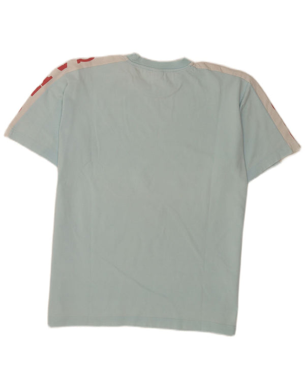 North Sails Mens Graphic T-Shirt Top Medium Blue Colourblock Cotton