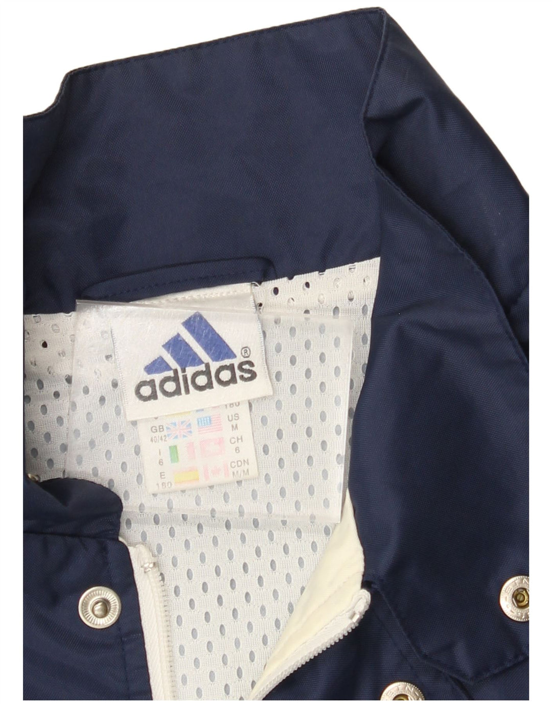 Мужская ветровка ADIDAS UK 40/42, средний темно-синий, цветной блок