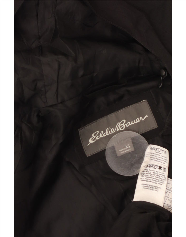 Женская ветровка Eddie Bauer с капюшоном UK 6 XS, черный полиэстер