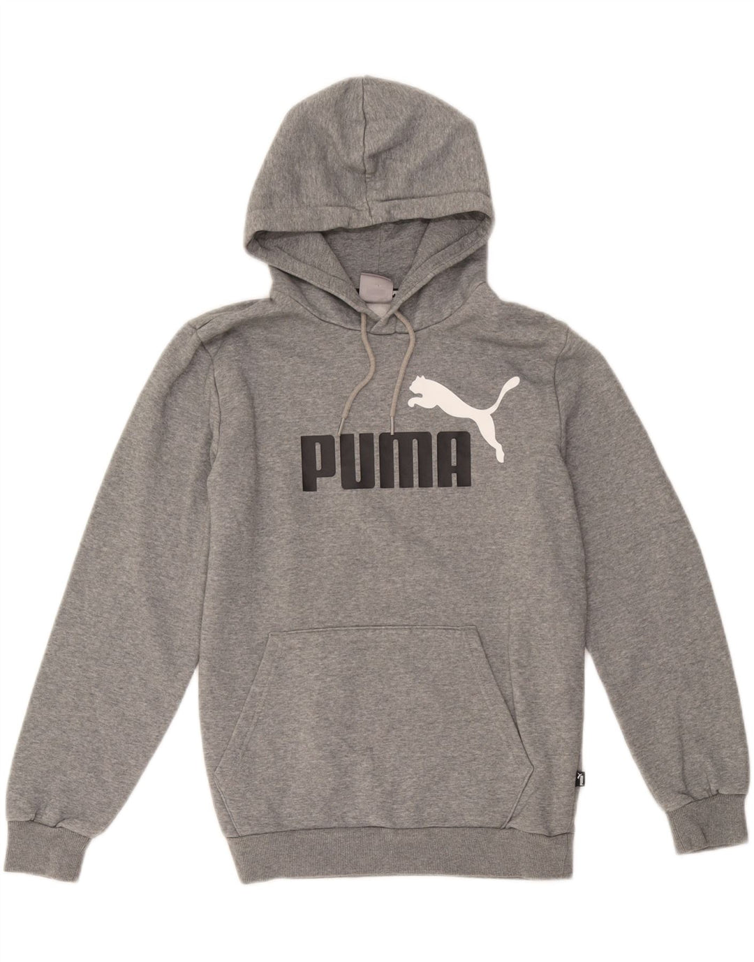 Мужской джемпер с капюшоном Puma, маленький серый, хлопковый