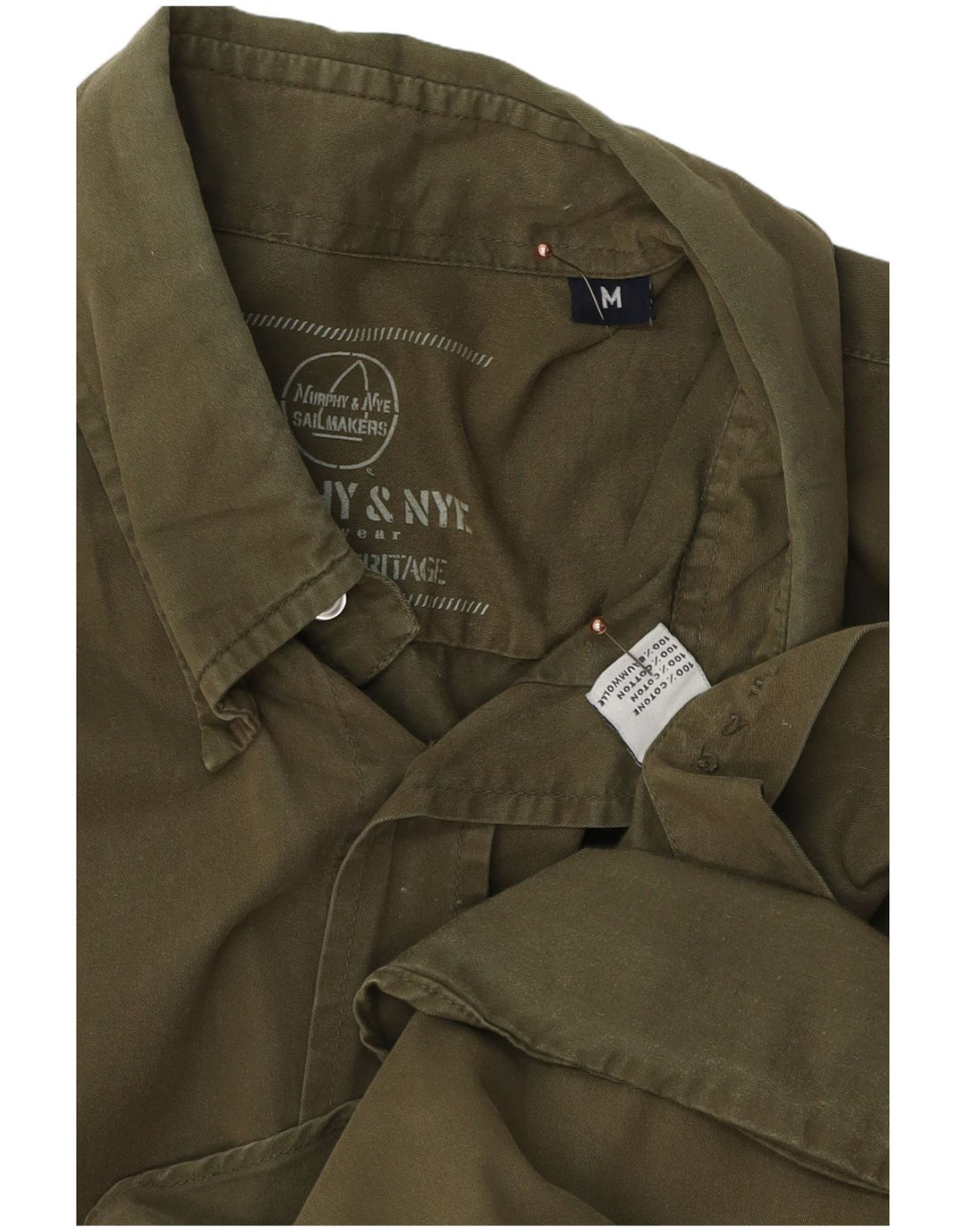 Мужская рубашка Heritage Murphy & Nye из хлопка среднего цвета хаки