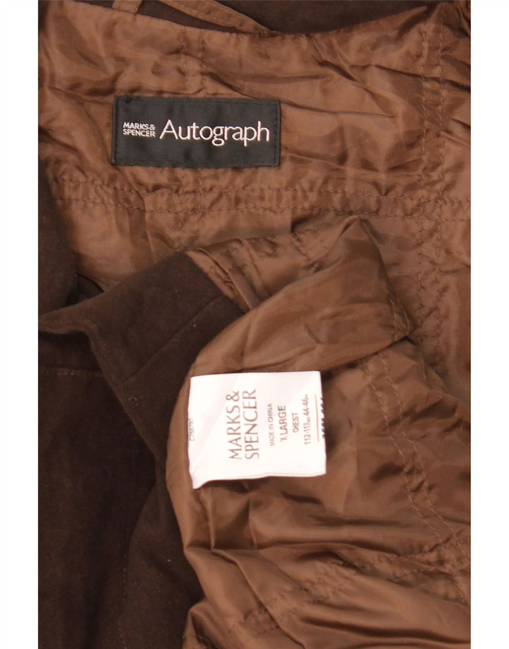 Мужской бомбер Marks & Spencer Autograph UK 42 XL, коричневый хлопок