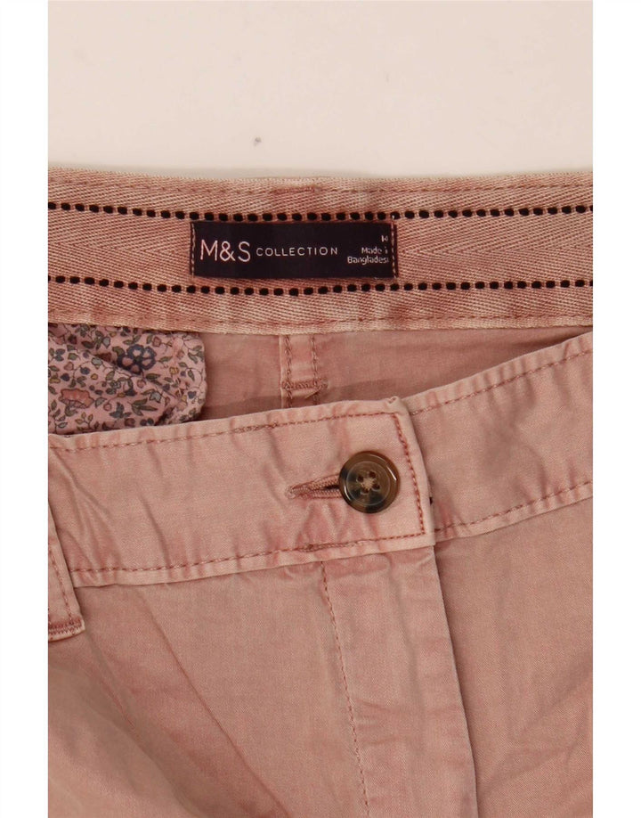 Женские шорты чинос Marks & Spencer UK 14, большие W34, розовые