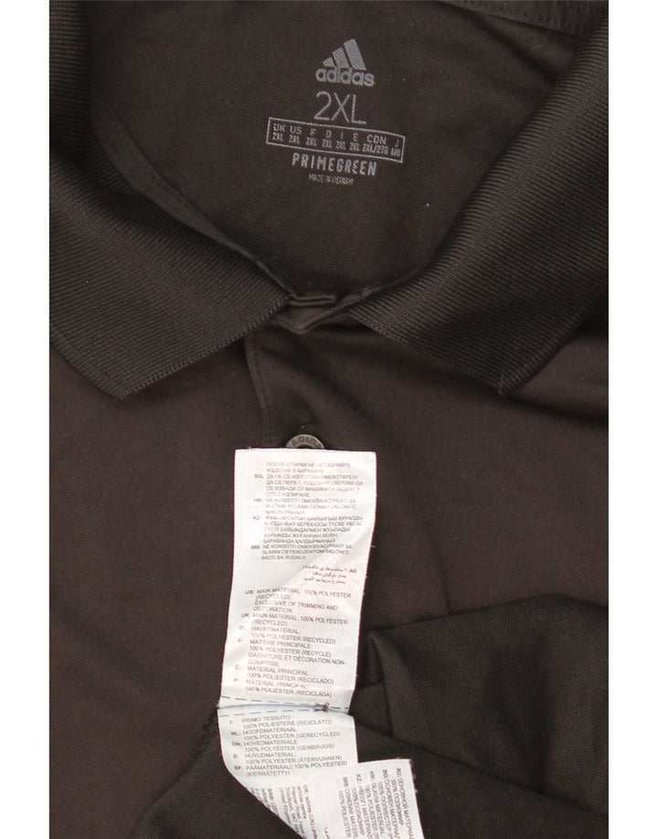Мужская рубашка-поло ADIDAS 2XL черная, полиэстер