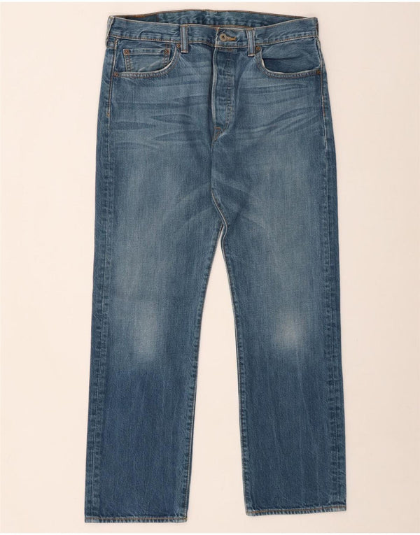Мужские прямые джинсы Levi's 501 W34 L30 синие, хлопок