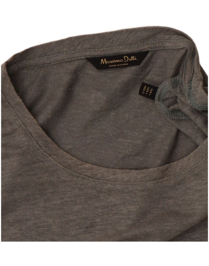 Мужская футболка Massimo Dutti, большая, серая
