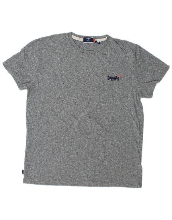 SUPERDRY Женская футболка Top UK 14 Средний Серый Хлопок