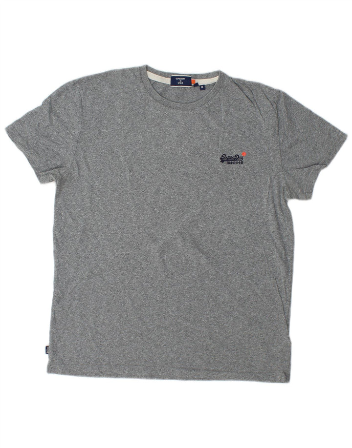 SUPERDRY Женская футболка Top UK 14 Средний Серый Хлопок