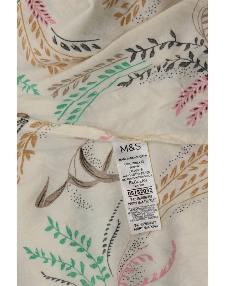Женский сарафан Marks & Spencer UK 12, средний цвет из вискозы с белым цветочным принтом