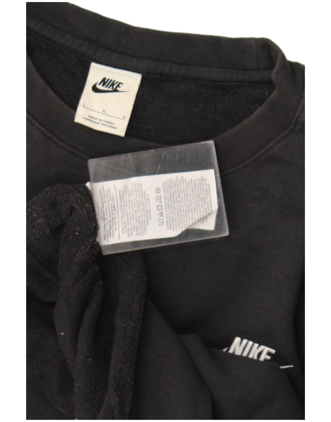 Мужской свитшот Nike, большой черный хлопковый джемпер