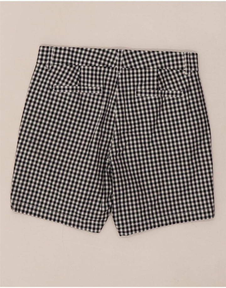 Женские шорты чинос J. CREW US 6, средний размер W30, черный хлопок в мелкую клетку