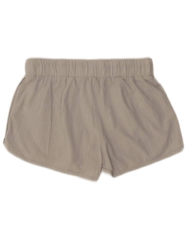 Женские спортивные шорты ATHLETA UK 10, маленькие серые, полиэстер в тонкую полоску