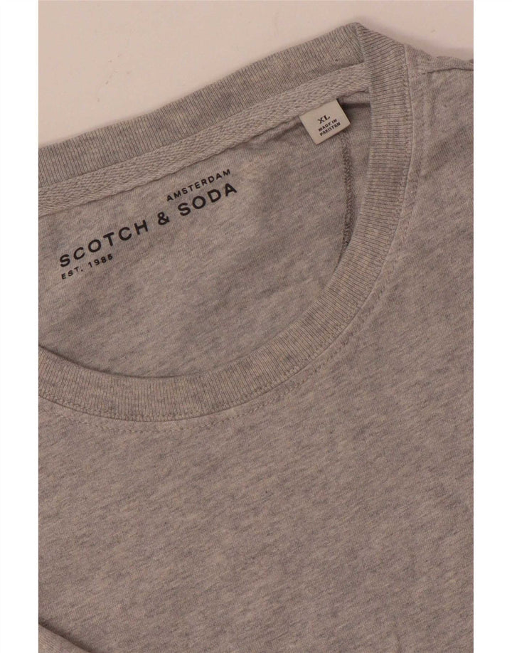 Мужская футболка Scotch & Soda Top XL Серая в крапинку