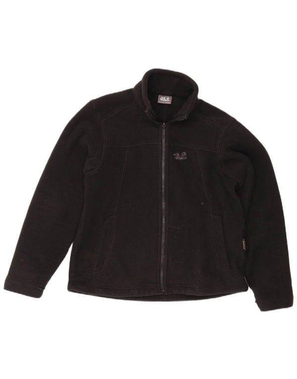 Женская флисовая куртка с подкладкой Jack Wolfskin UK 14, большой черный полиэстер