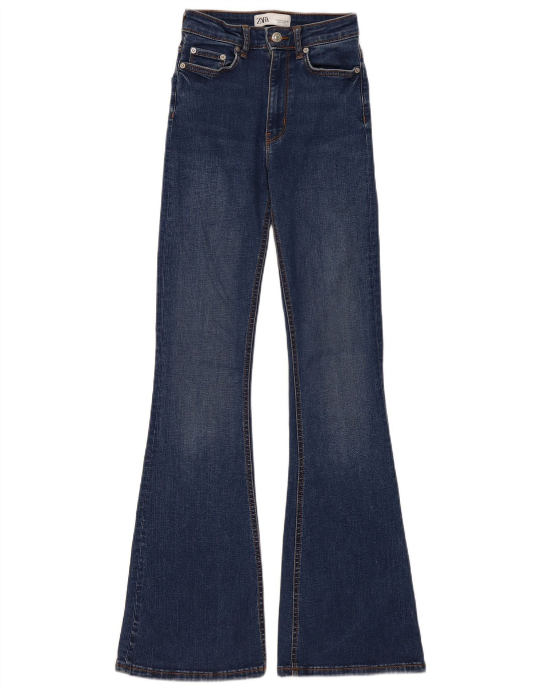 Женские расклешенные джинсы Zara EU 34 2XS W24 L32 синие