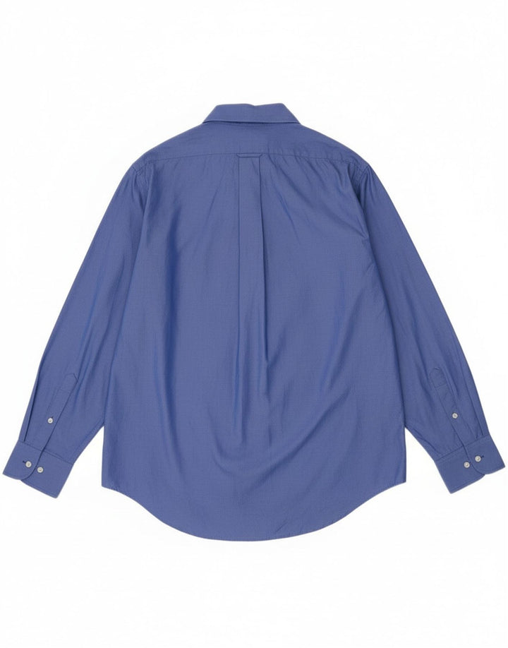 Мужская рубашка легкого ухода Izod, размер 16, 1/2, большая, синяя, хлопок