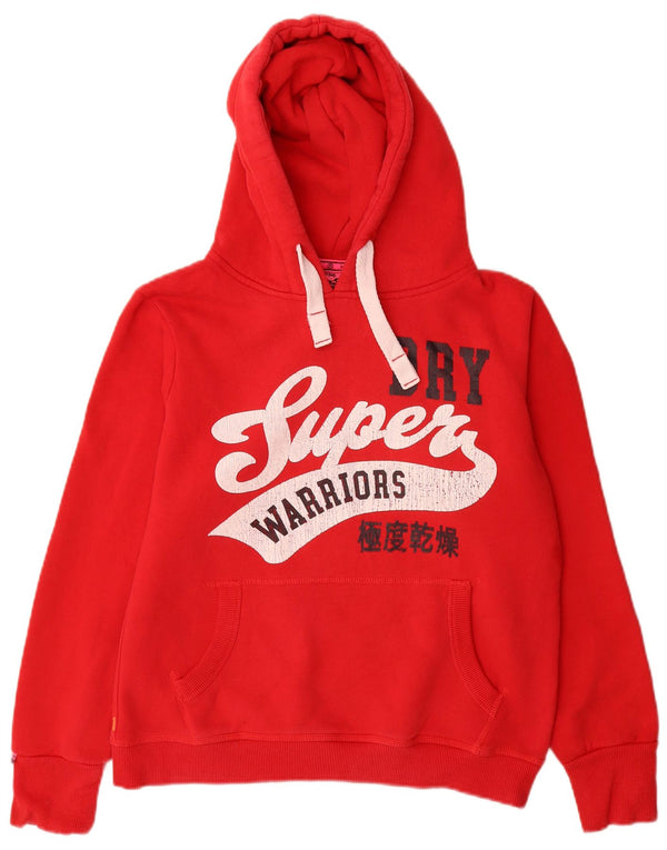 Женский джемпер с капюшоном Superdry UK 18 XL, красный хлопок
