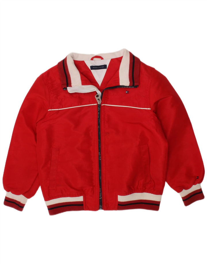 TOMMY HILFIGER Boys Bomber Jacket 5-6 Years Red