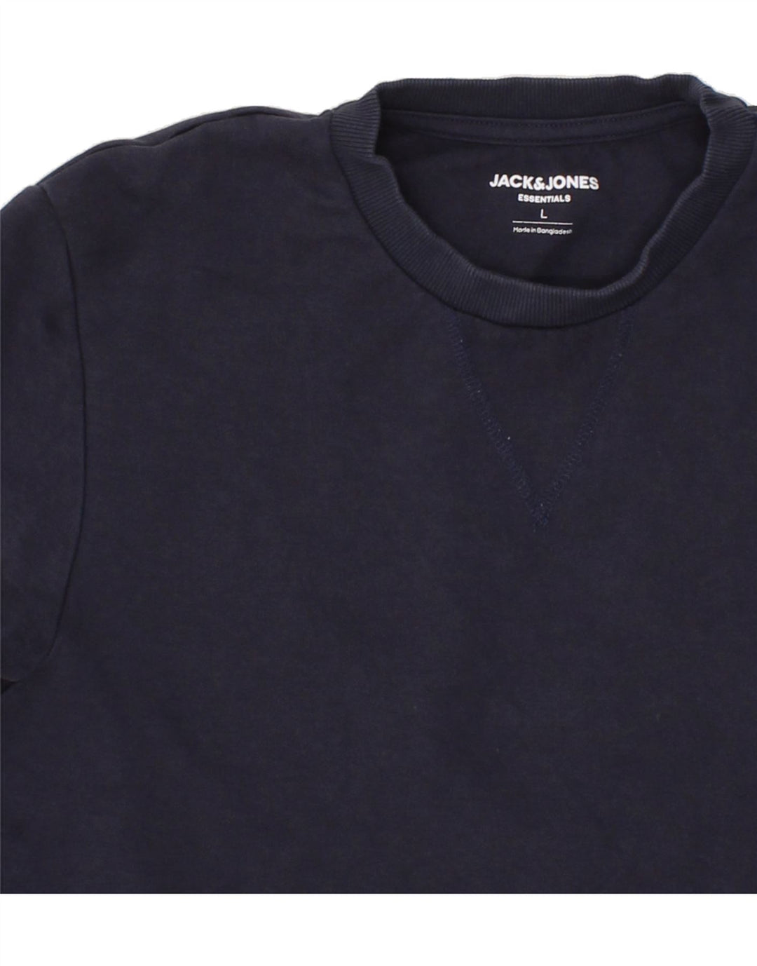 JACK & JONES Mens Sweatshirt Jumper Large Navy Blue Cotton Vintage Jack & Jones and Second-Hand Jack & Jones from Messina Hembry 