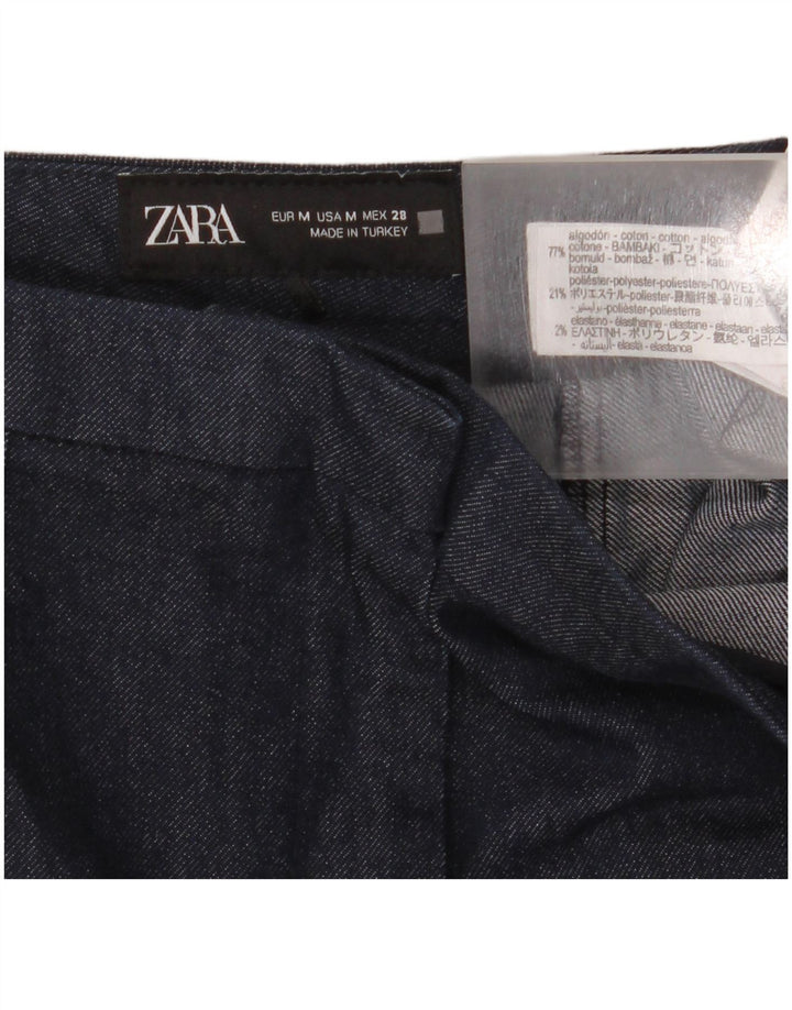Zara Женские брюки Bootcut Medium W28 L32 Темно-синие хлопковые