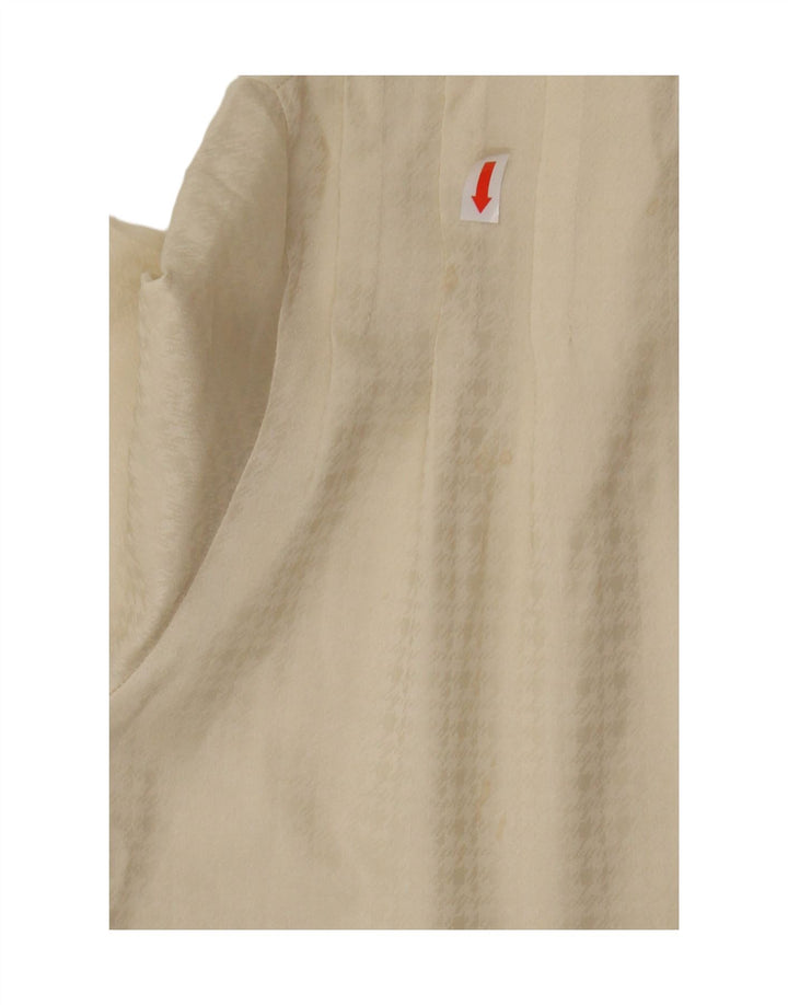 VINTAGE Womens Shirt Blouse UK 16 Large Beige Vintage Vintage and Second-Hand Vintage from Messina Hembry 