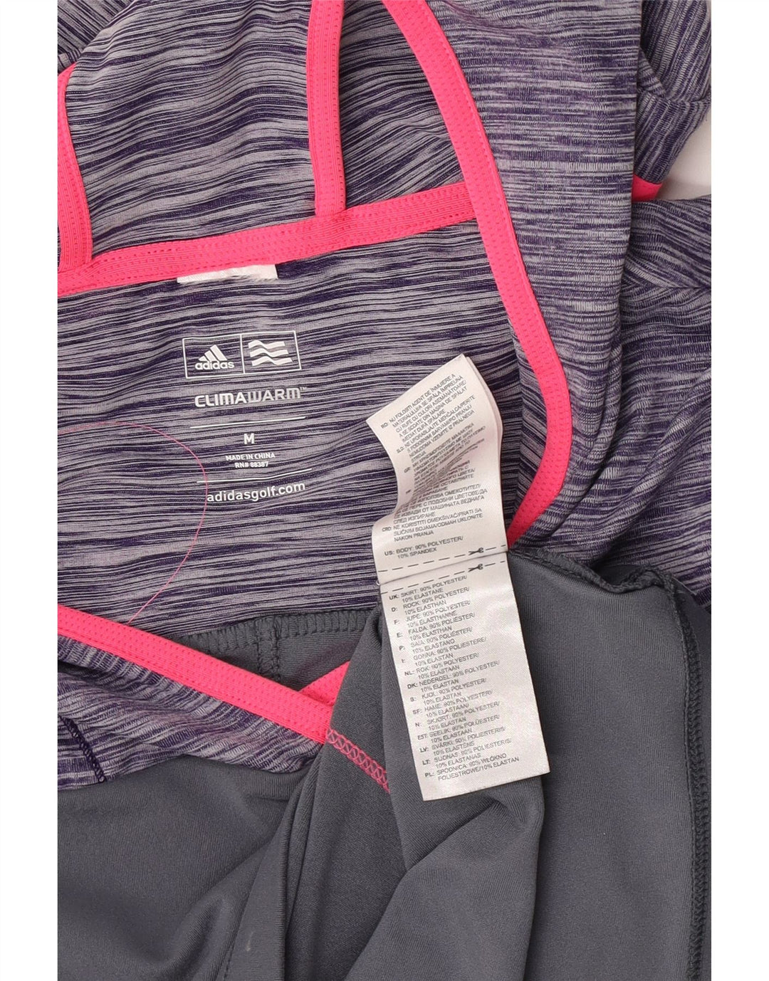 Женский топ Adidas Climawarm с длинным рукавом UK 12, средний серый, цветной блок