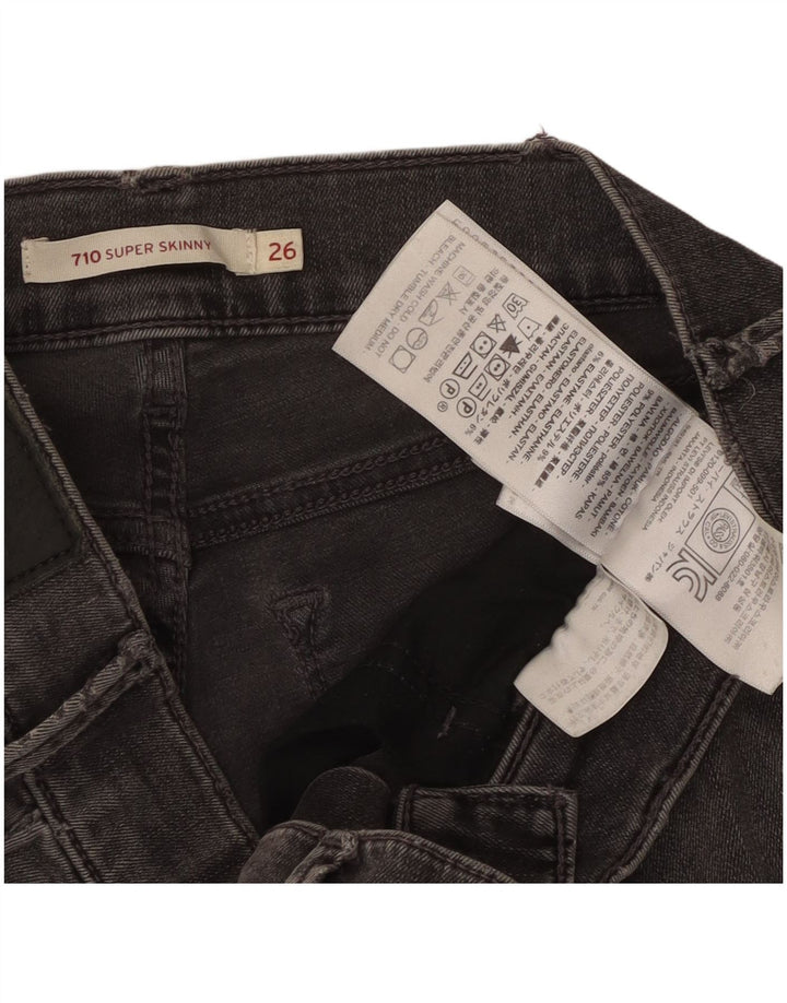 Женские джинсы LEVI'S 710 Super Skinny W26 L29 Серые, хлопок