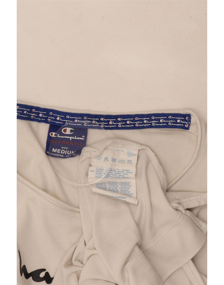 Женская футболка с рисунком Champion UK 12, средний размер, белый хлопок