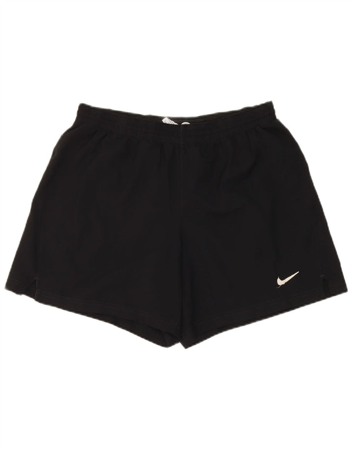 Мужские спортивные шорты Nike среднего размера, черный полиэстер