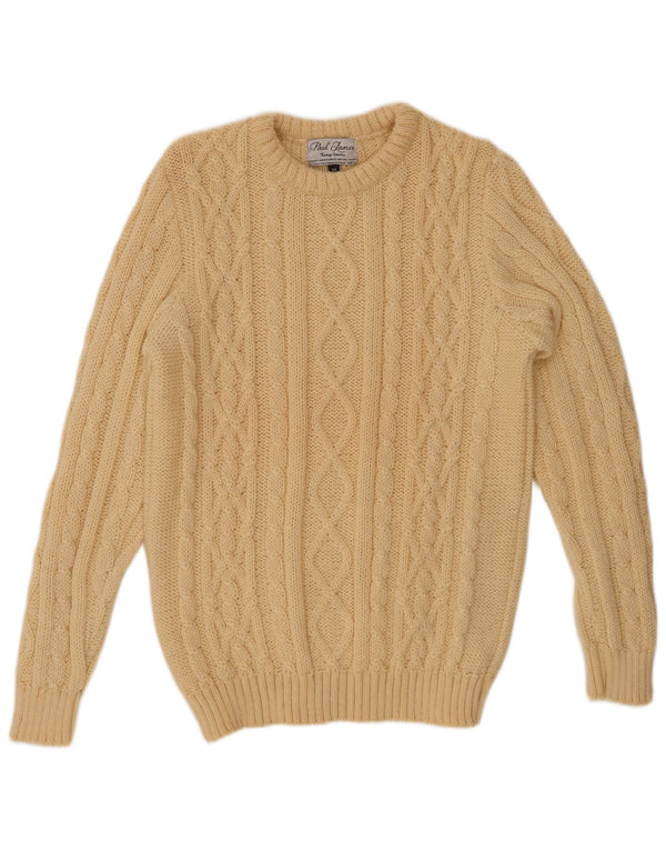 Мужской джемпер с вырезом «лодочка» PAUL JAMES, средний бежевый шерстяной свитер