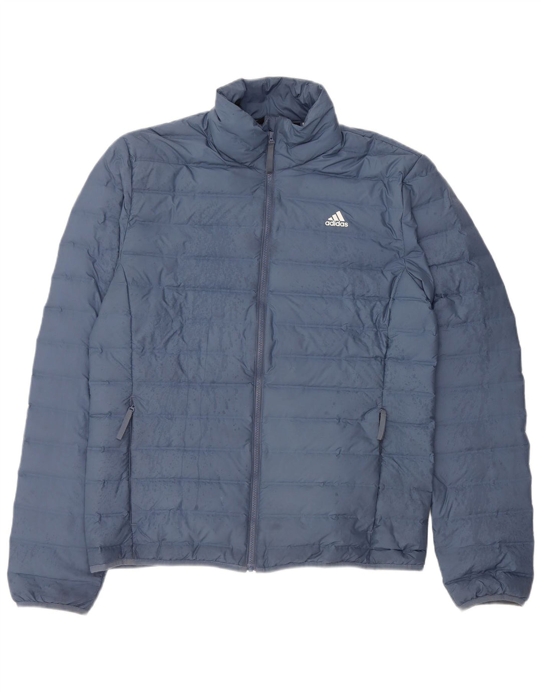 Женская стеганая куртка Adidas UK 16, большой синий полиэстер