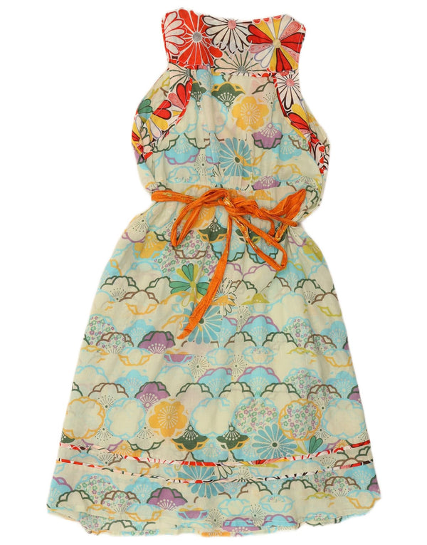 DESIGUAL Женское платье трапециевидного силуэта с графическим рисунком EU 40, средний цвет, разноцветный цветочный принт