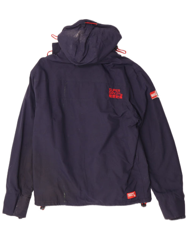 Мужская ветровка с капюшоном Superdry UK 42 XL Темно-синий