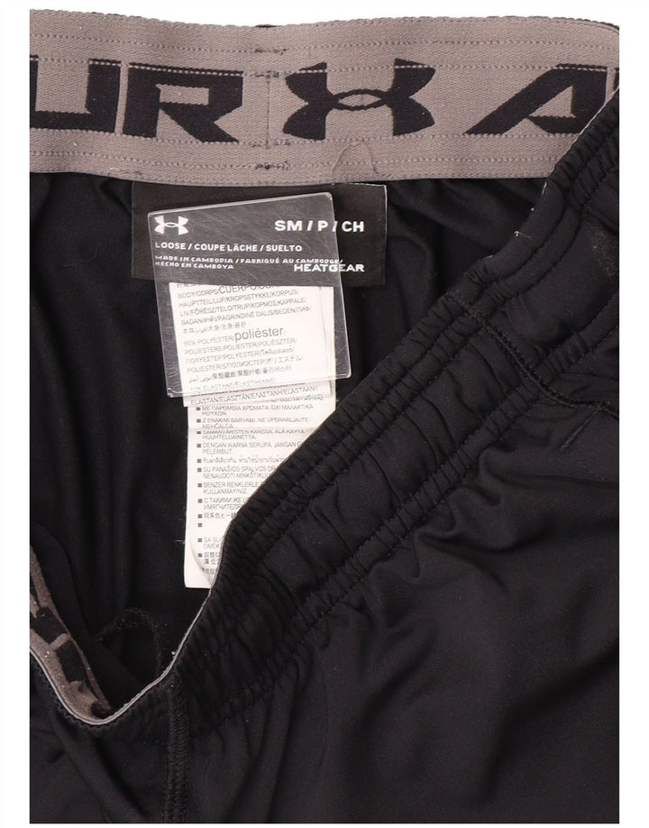 Мужские спортивные шорты UNDER ARMOR, маленькие черные, из полиэстера, спортивные