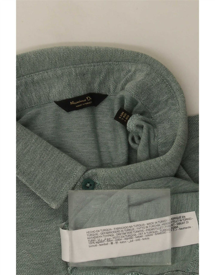 Мужская рубашка-поло Massimo Dutti, зеленый хлопок, большой размер