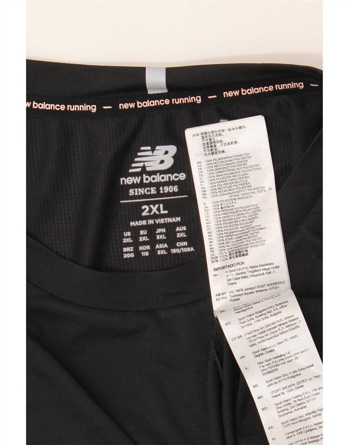 Мужская футболка New Balance Top 2XL черная из полиэстера