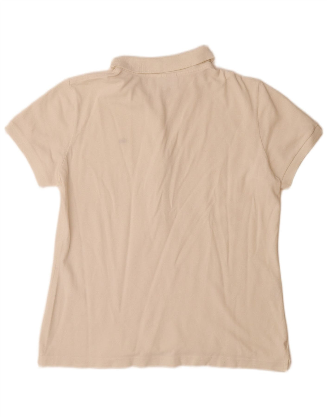 Женская рубашка поло Lacoste, размер 48 XL, белый хлопок, белый цвет